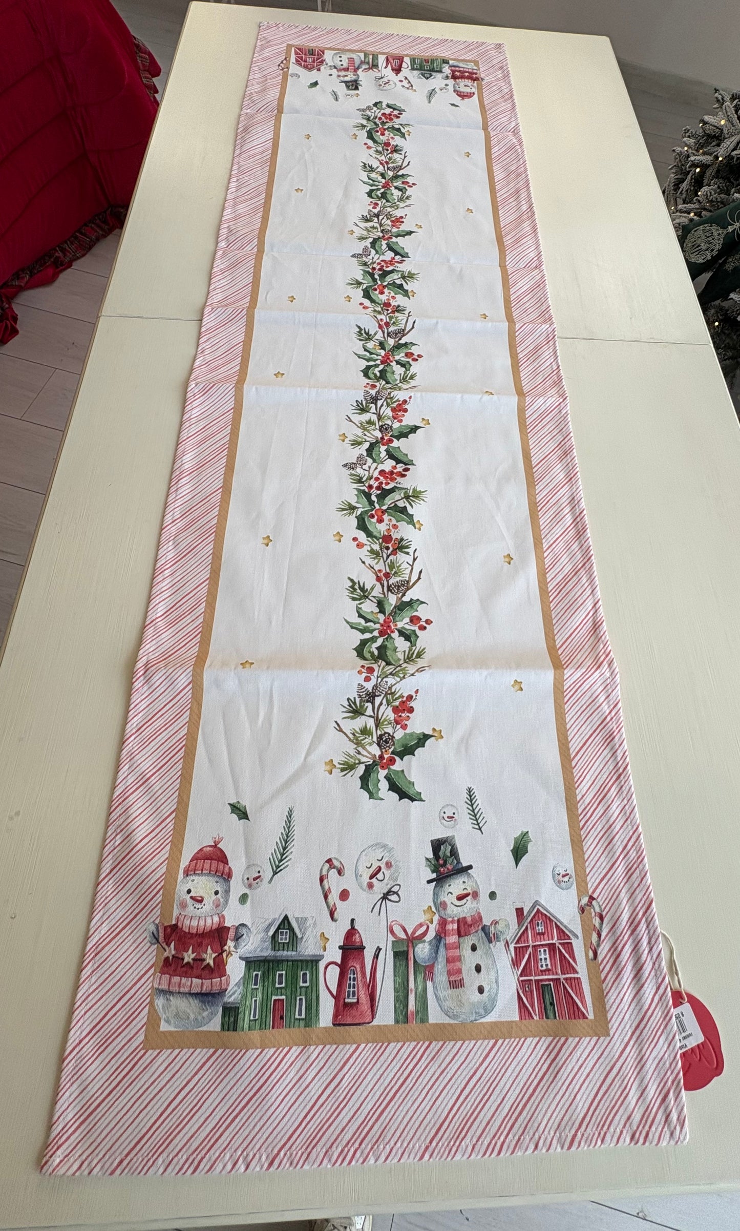 Runner Vintage in cotone stampato