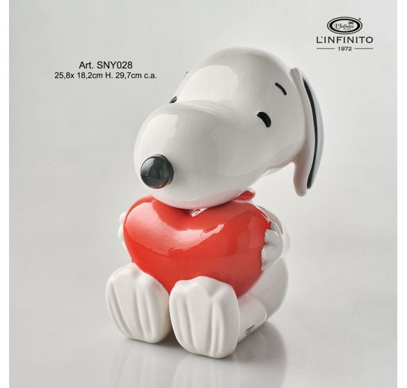 Statuina Snoopy con cuore