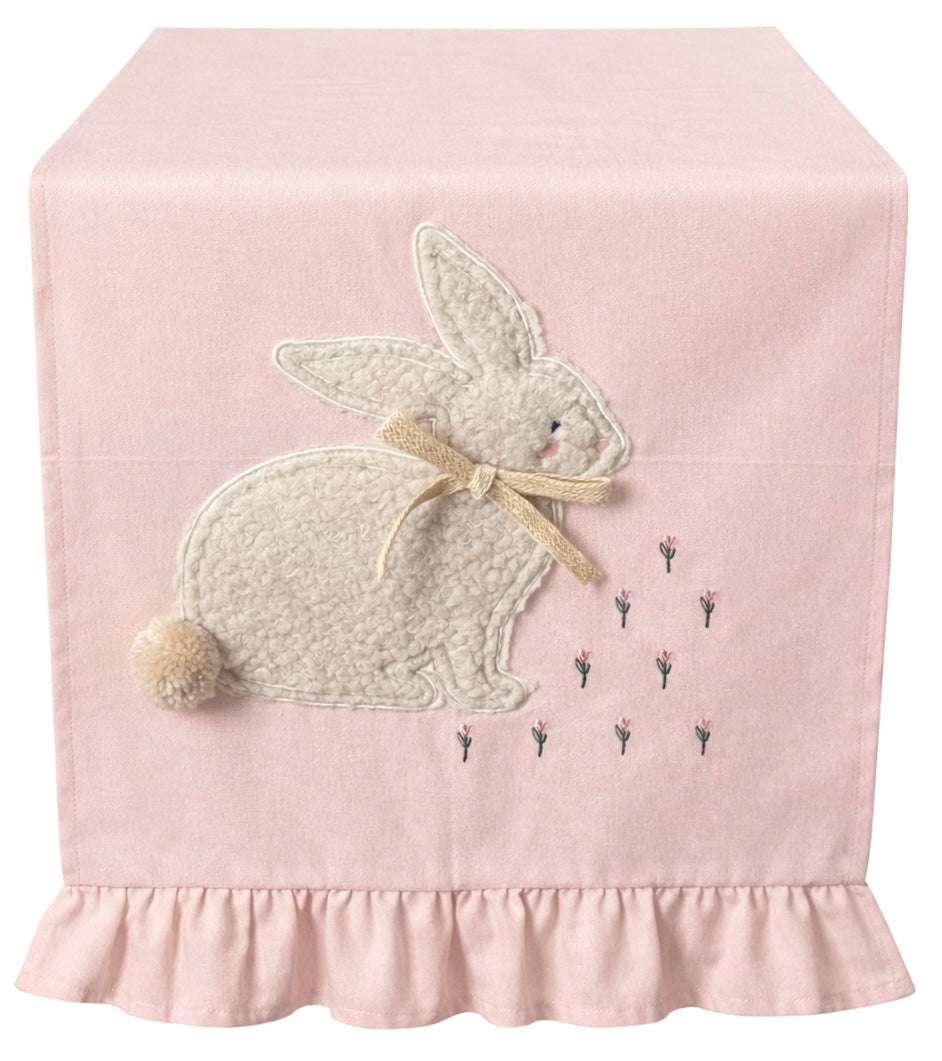 runner con ricamo Little Joy rosa