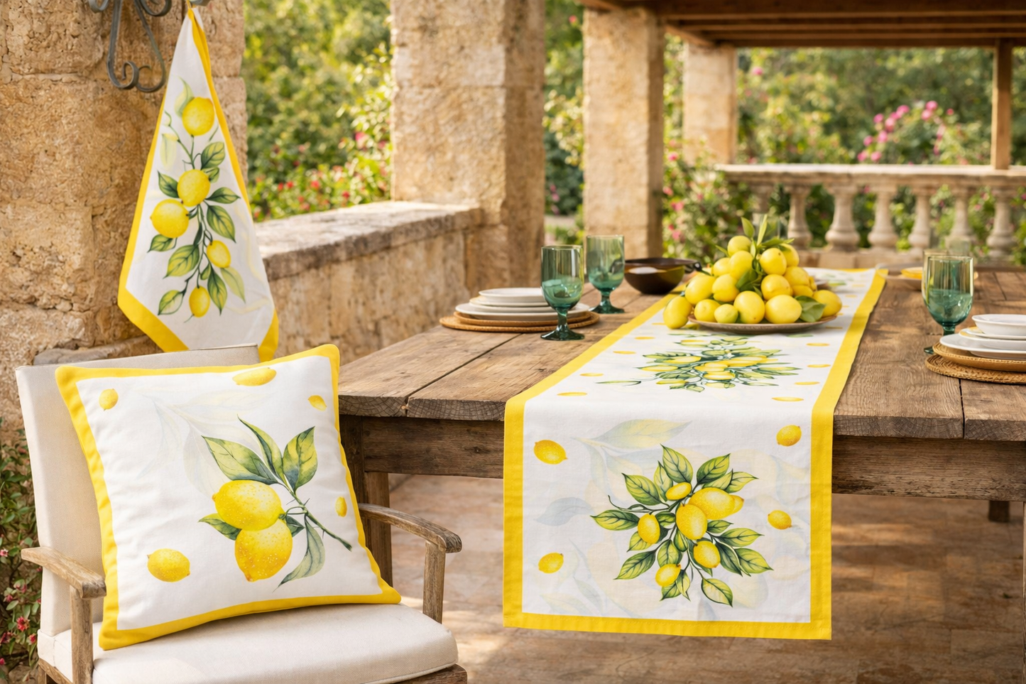 cuscino in cotone Amalfi 45x45cm