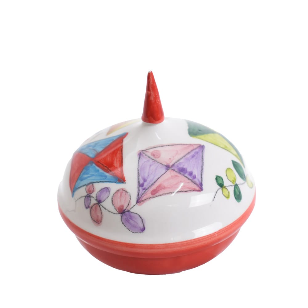 Trottola in ceramica con aquiloni