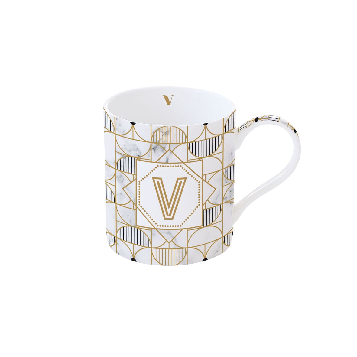 Mug in porcellana lettera V