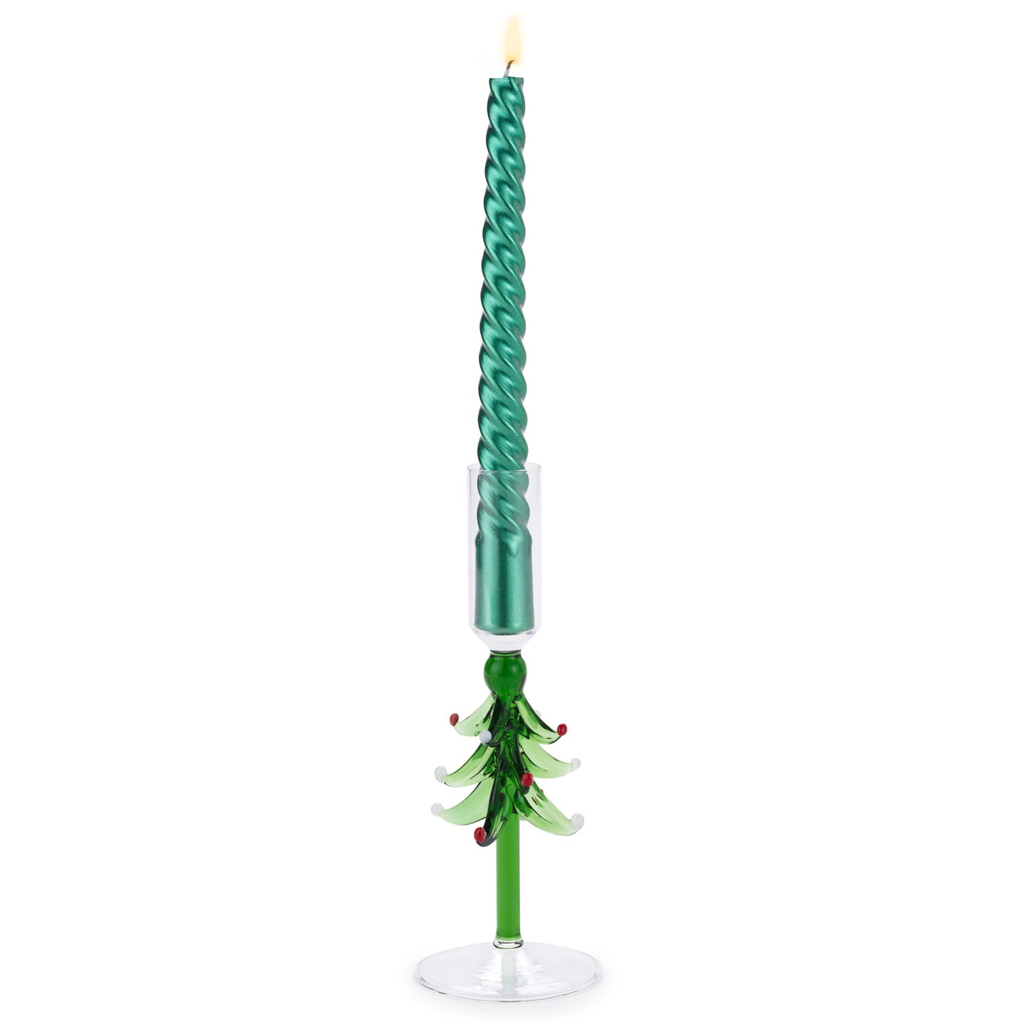 Candeliere albero di Natale con candela inclusa