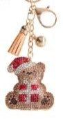 portachiavi con charm natalizio - teddy