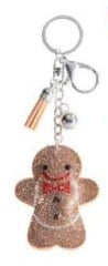 portachiavi con charm natalizio - pan di zenzero