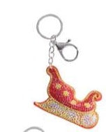 portachiavi con charm natalizio - slitta