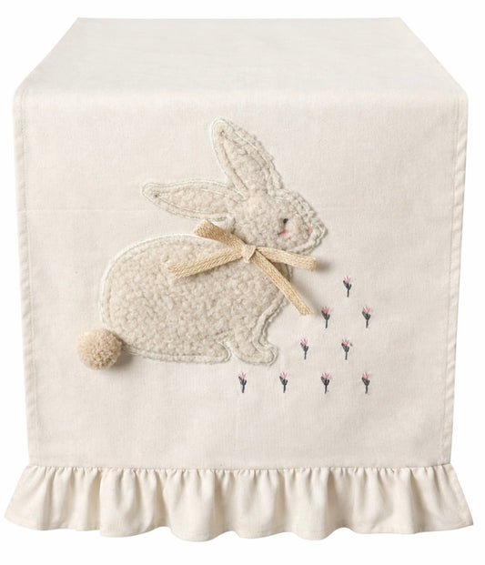 runner con ricamo Little Joy panna