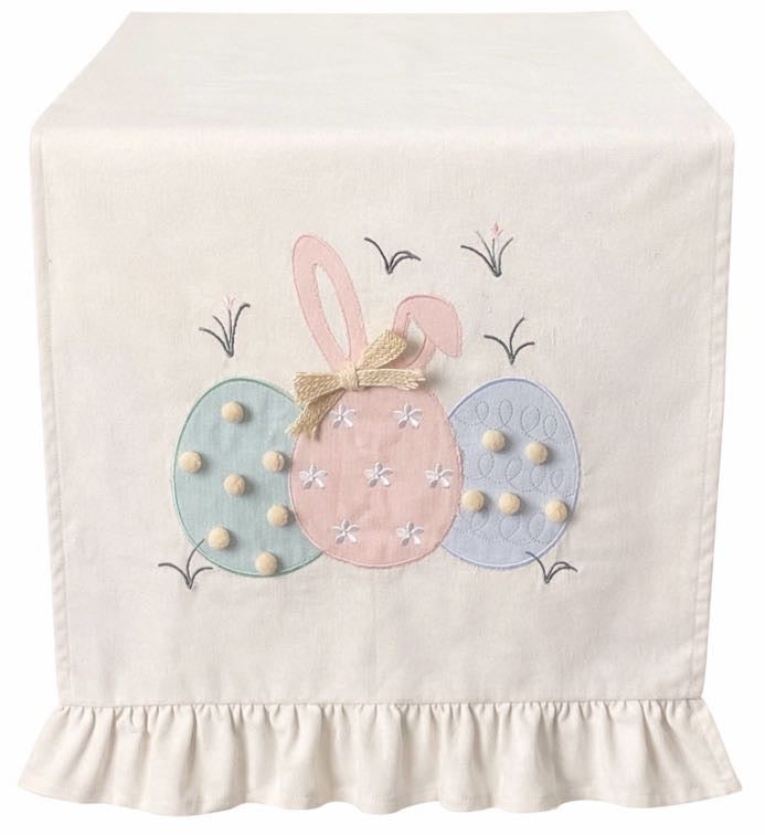 Clodette Runner Pompom panna