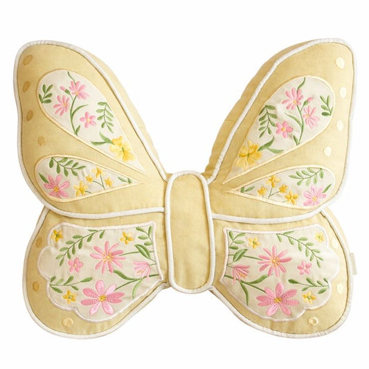 cuscino ricamato Encanto giallo