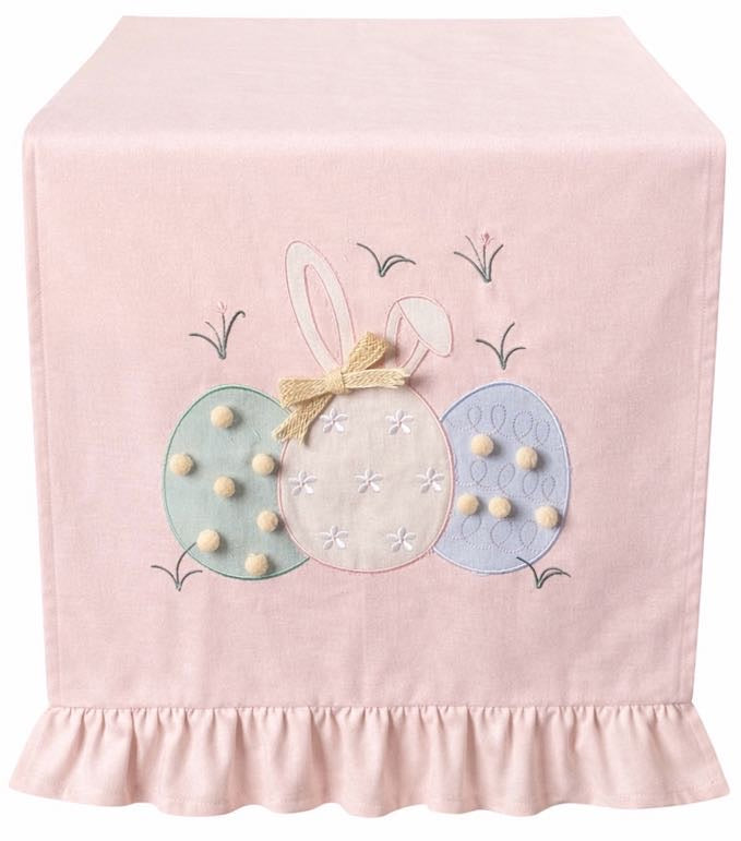 Clodette runner pompom rosa