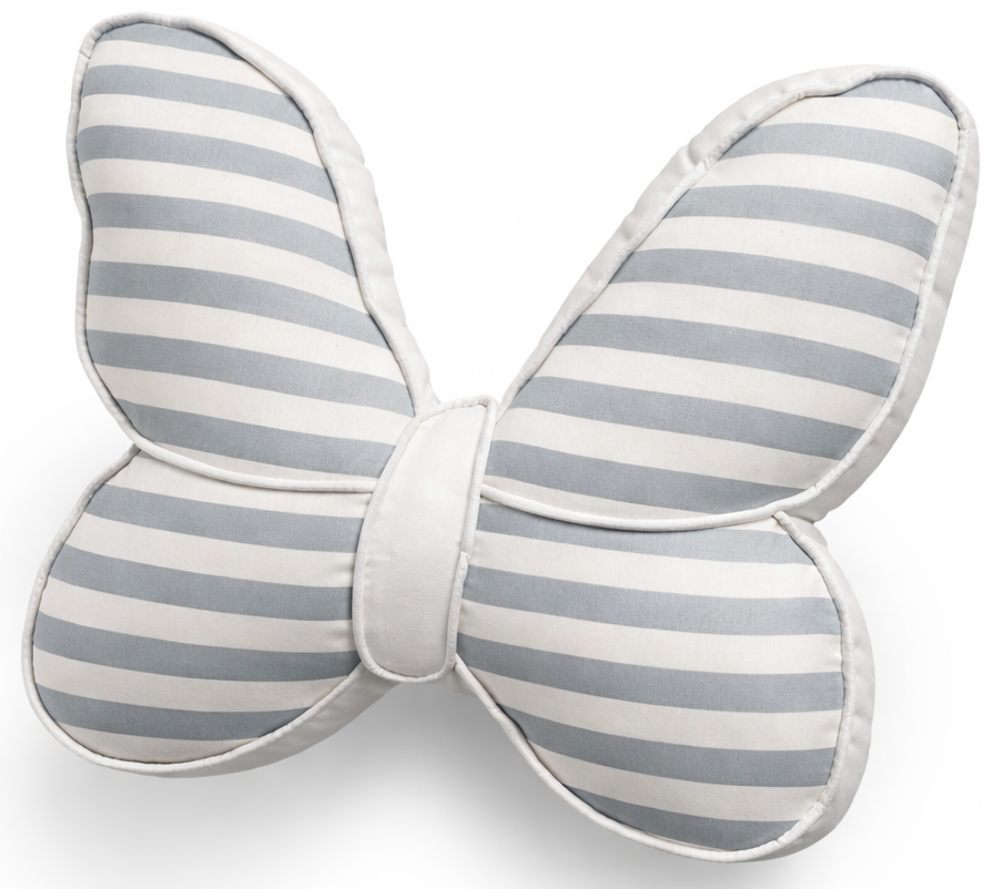 cuscino a righe Encanto grigio/bianco