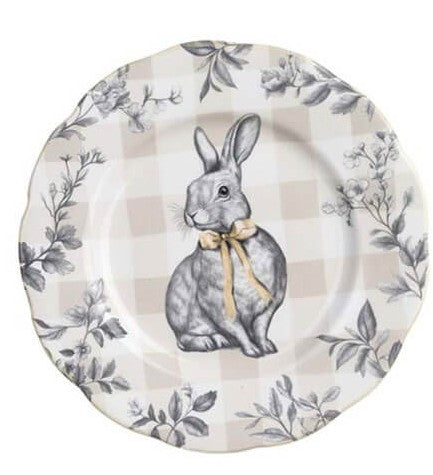 Blanc Mariclo' Piatto singolo da dessert Vichy Collection: disegno 2 (BEIGE)