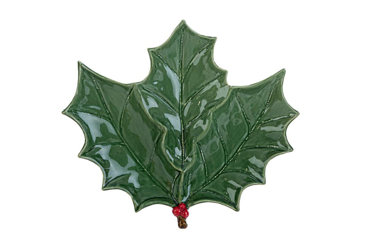 vassoio agrifoglio in ceramica