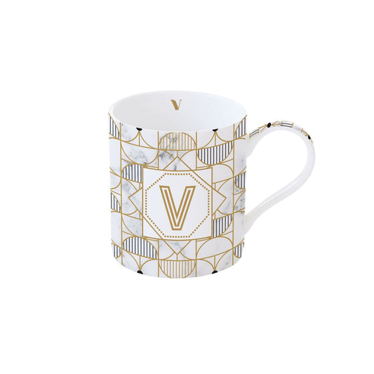Mug in porcellana lettera V