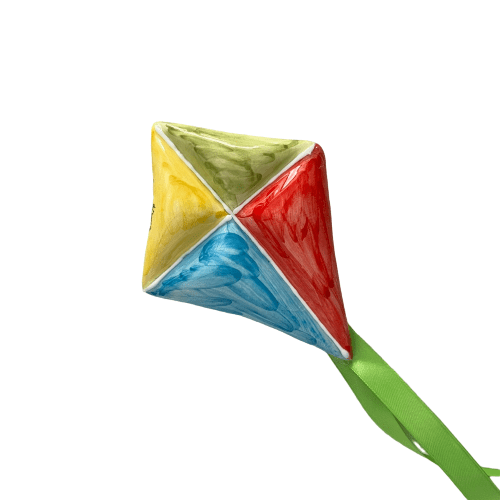Aquilone in ceramica multicolore