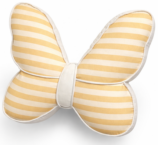 cuscino a righe Encanto giallo/bianco