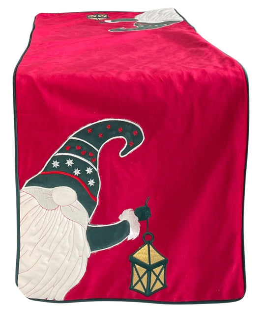 Runner in velluto Petit Noël , rosso