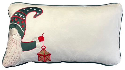 Cuscino rettangolare in velluto Petit Noël , panna