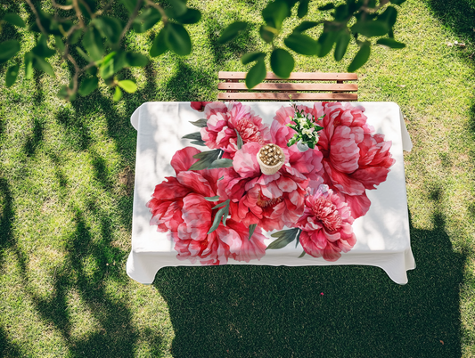 tovaglia in cotone da 12 posti Bloom